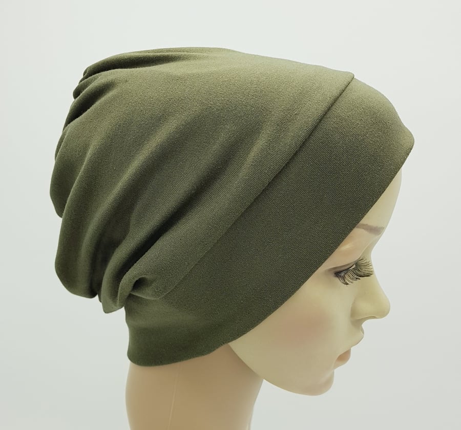 Lightweight cotton hat for women, jersey beanie hat, bad hair day hat, hair care