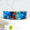Floral abstract multi-coloured cuff bracelet. Can be personalised. B504