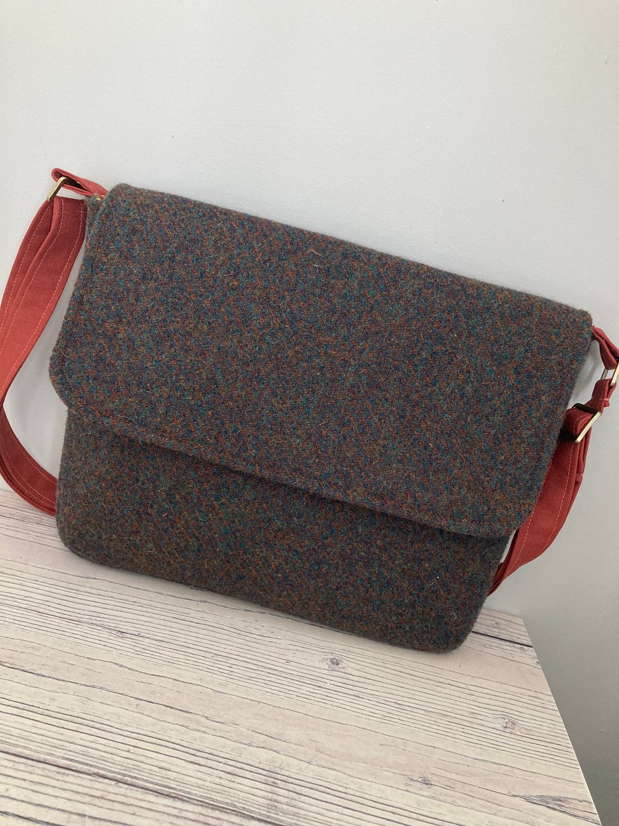 Harris Tweed Crossbody Satchel Shoulder Bag 