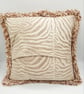 Love heart envelope 16"  cushion, cream and beige zebra effect.  - Image 7