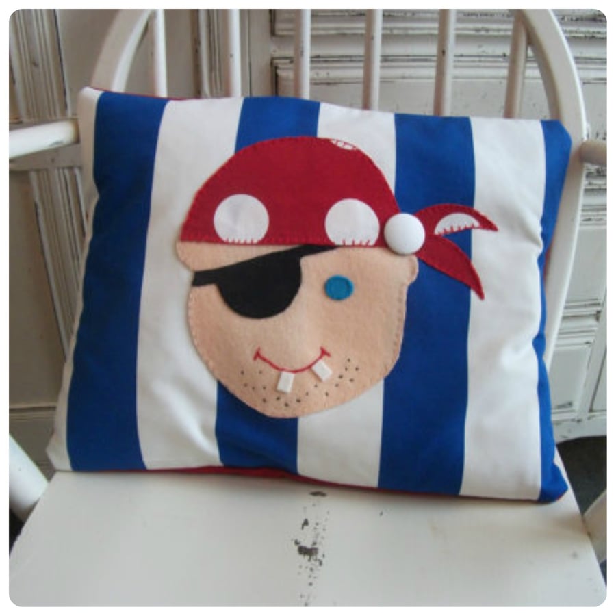 Blue Stripe Pirate Cushion Cover (SKU00475) ON SALE