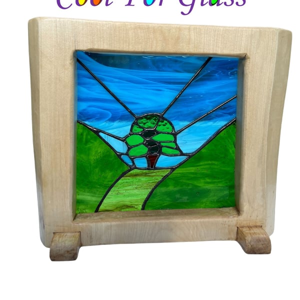 Stained glass Sycamore Gap in an ethically sour... - Folksy