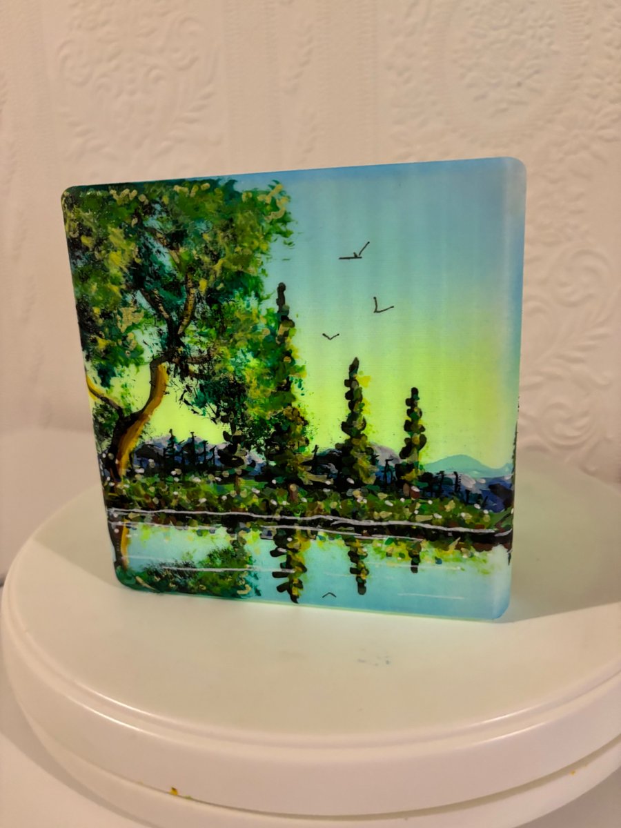 A hand painted and sealed vase by Andrew Jenkins 