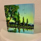 A hand painted and sealed vase by Andrew Jenkins 