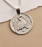 Goose Engraved Sterling Silver Coin Necklace - Image 7