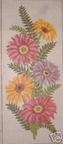 Gerberas Flower Panel Tapestry Needlepoint Canvas