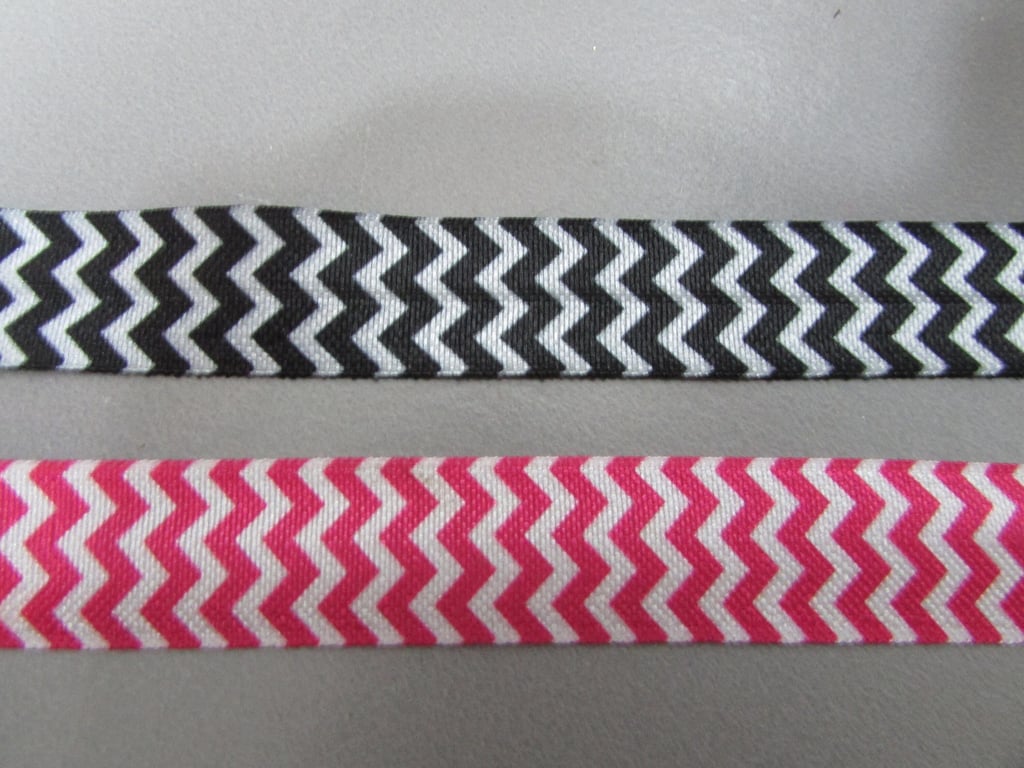 Chevron Fold Over Elastic x 1 metre