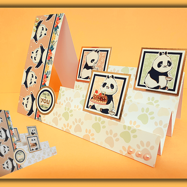 From Me To You Stepper Greeting Card feat. Pandas - HCHP35