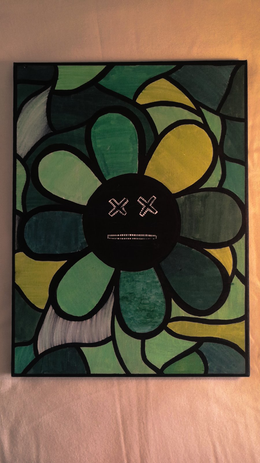 Quiet flower- Hand painted artwork