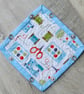 Small Quilted storage box featuring Sewing theme and purple fabric - Image 5