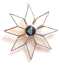 Shiny Star Suncatcher Stained Glass Dichroic Plum Handmade 015 - Image 2