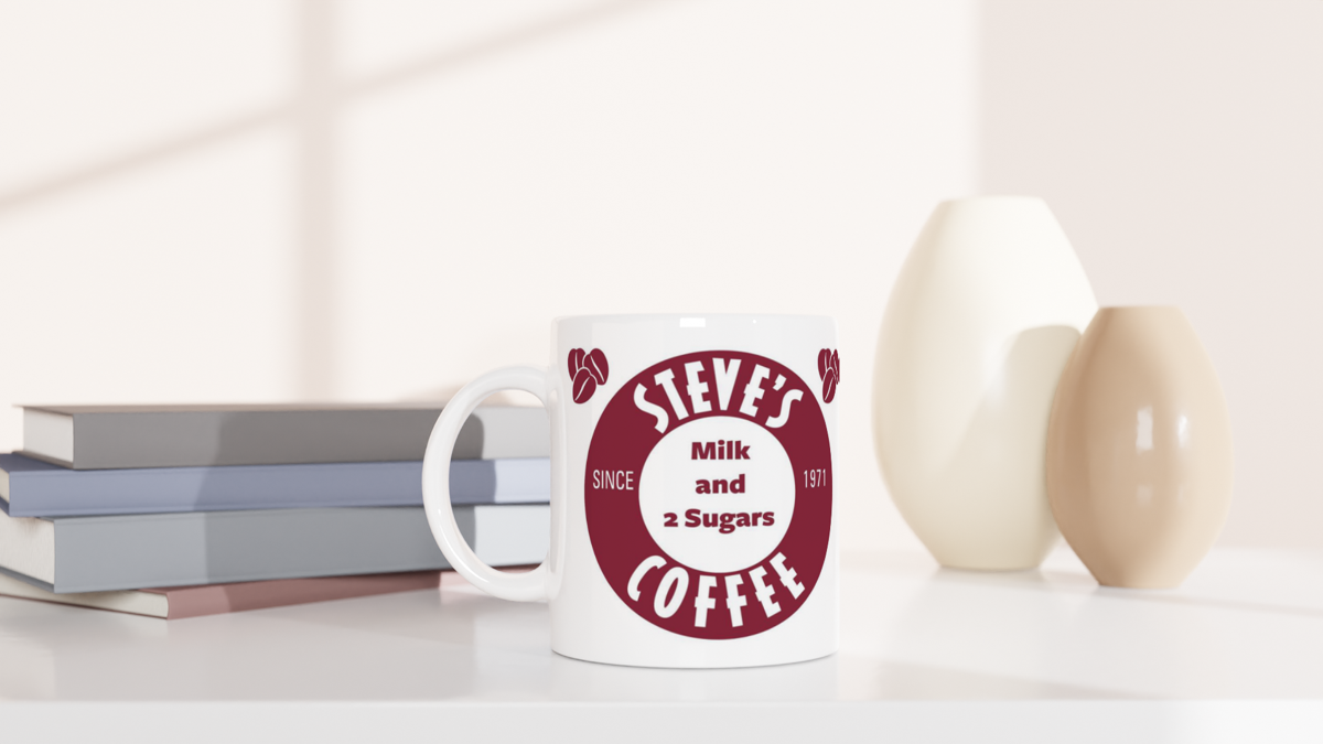 Costa inspired mug and coaster. Ceramic 10 mug. Christmas present