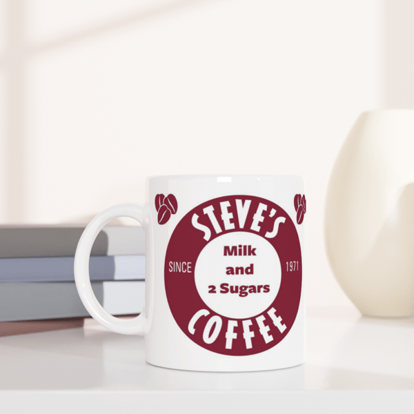 Costa inspired mug and coaster. Ceramic 10 mug. Christmas present