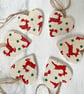 Small Wooden Emma Bridgewater Designs Christmas Tree Decorations Set of 6 - Image 3