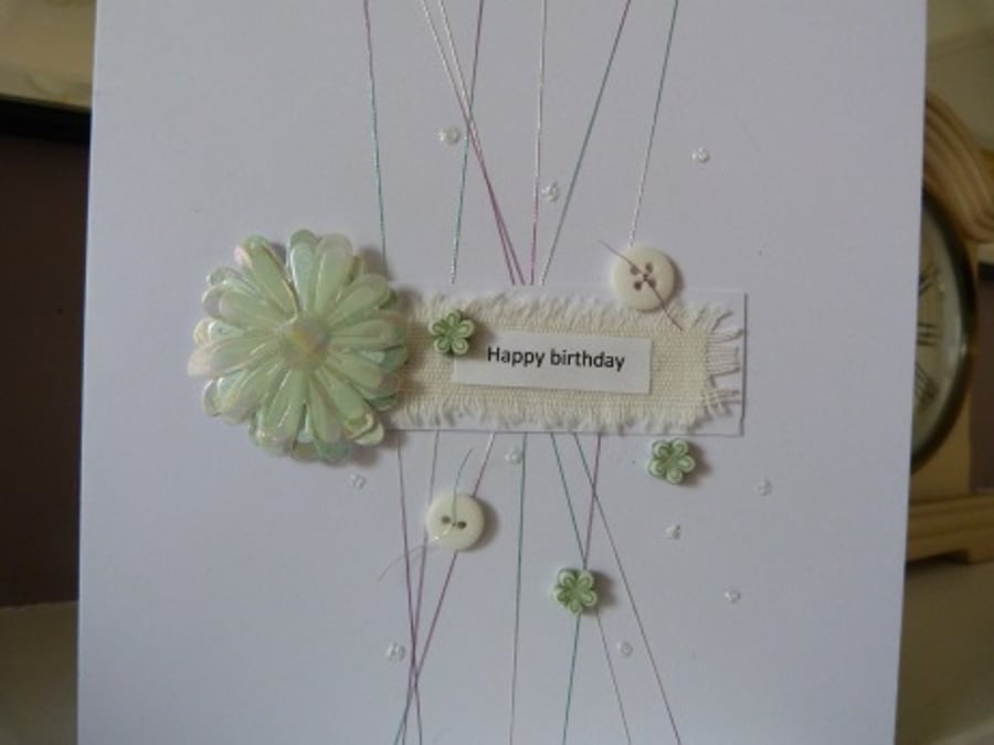 Vellum Daisy Birthday Card