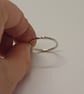 Dainty Gold Heart Ring with 1.5mm Sterling Silver Band