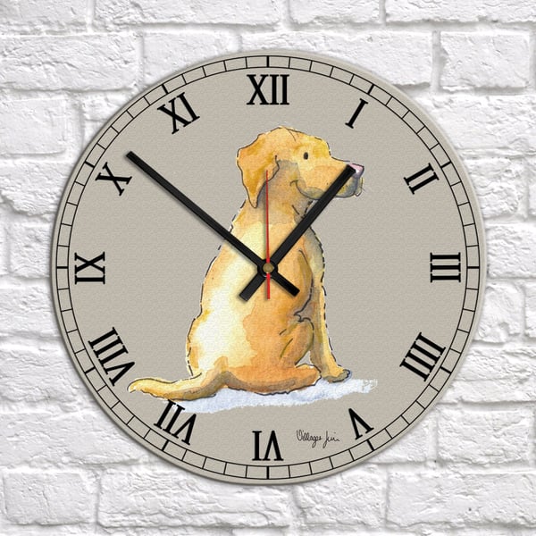 Labrador Yellow Clock