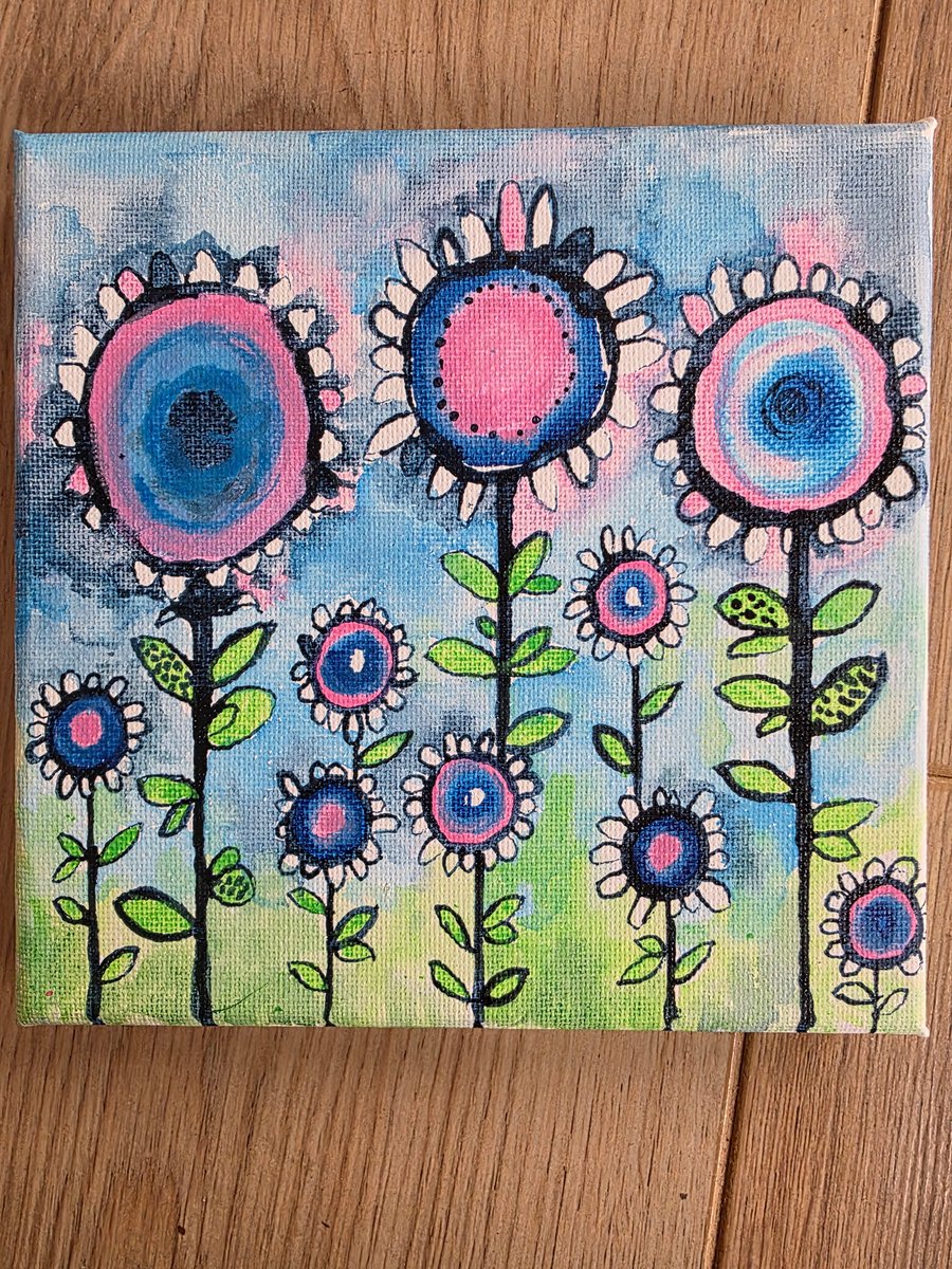 Pinky Blue mini canvas