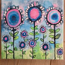 Pinky Blue mini canvas