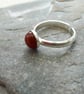 Sterling Silver Adjustable Ring with Carnelian - Image 2