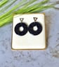 Black Circle Hoop Earrings