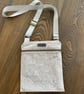 Light Gray Thistle Pattern Cross Body Dog Walking Messenger Bag