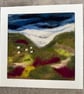 Sheep on the glenn felted picture. - Image 1