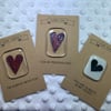 Fused Glass and Copper Foil Heart Love Token 