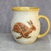 19-119 Running Hare Handmade Ceramic Stoneware Mug (UK postage included)