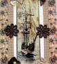 Pirate Ship - Hand Crafted Decoupage Greeting Card - Blank - 3303