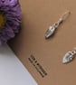 .999 Fine Silver Leaf Drop Earrings - Image 5