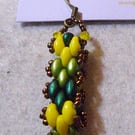 Brickwork-pattern bead earrings (customisable)