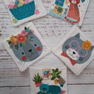 Cats reusable bamboo wipes (set of 5)