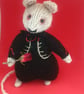 Hand Knitted Mouse- Gee