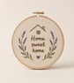Personalised Home Sweet Home Embroidery Kit, DIY House Embroidery
