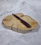 Hand Turned Epoxy Twist Pen - Red and Purple with Gun Metal Plating - Image 5