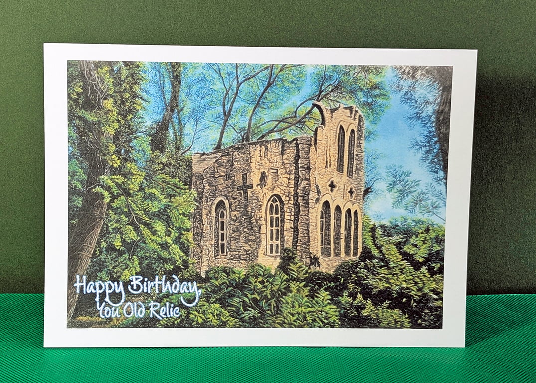 Leasowes Priory Art Card: Blank or Personalised A5-Size Greetings Card