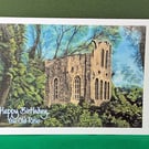 Leasowes Priory Art Card: Blank or Personalised A5-Size Greetings Card