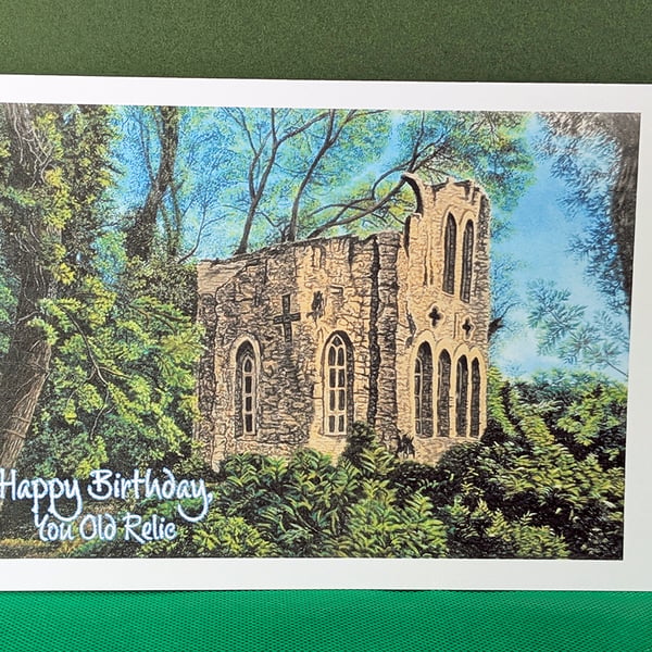 Leasowes Priory Art Card: Blank or Personalised A5-Size Greetings Card