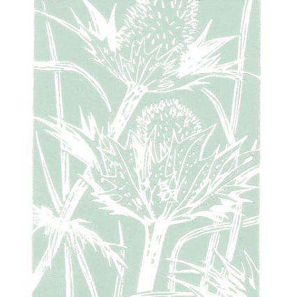 Eryngium Seedhead - Original Linocut Print