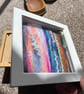 Pink sky sunset over the sea and beach Seaglass and shells white frame  - Image 5