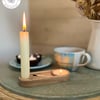 Wooden (oak) candleholder and tealight holder