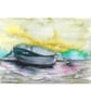 'The waiting' - ACEO Original Mixed Media Painting - Image 2