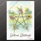 Beltane Blessings Card Wiccan Pagan Wiccan Witch Witchy Solstice Equinox