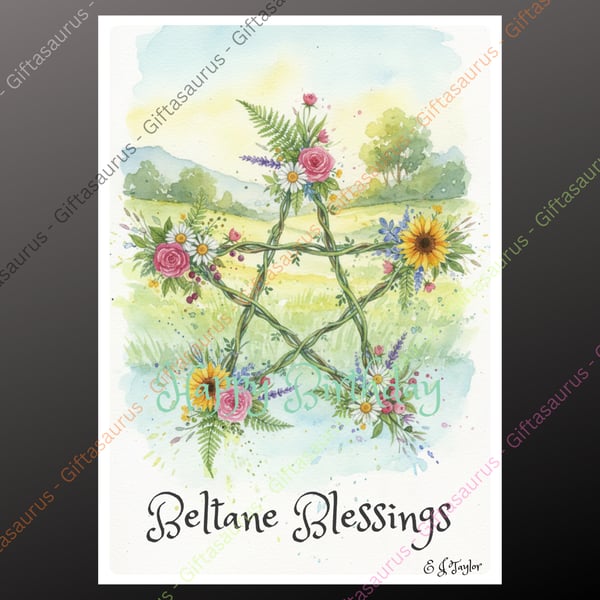 Beltane Blessings Card Wiccan Pagan Wiccan Witch Witchy Solstice Equinox