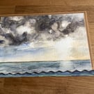 2 Seascape, hand crafted, wave effect greetings cards