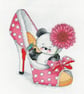 Party Paws Bamboo shoe cross stitch chart - Image 1