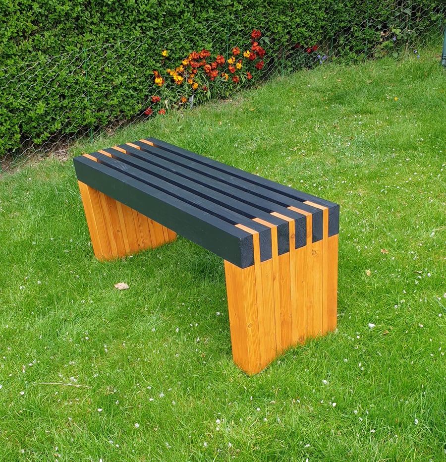 Handmade outdoor garden patio bench seat