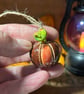 Brown Small hanging ceramic pumpkin decoration  - Image 4