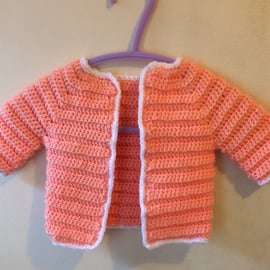 A Lovely Peach Baby Cardigan    New  Baby 